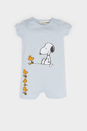 Erkek Bebek Yenidoğan Snoopy Penye Tulum