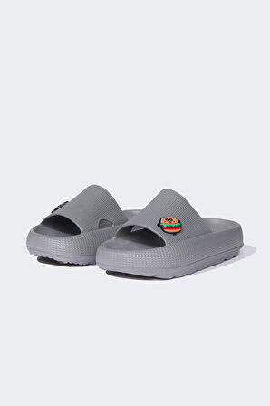 DeFacto Erkek Çocuk Aplike Tırtıklı Taban Cırt Cırtlı Eva Sandalet C2774A825SPGR2