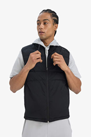 DeFactoFit Slim Fit Dar Kesim Su Geçirmez Fermuarlı Şişme Yelek 