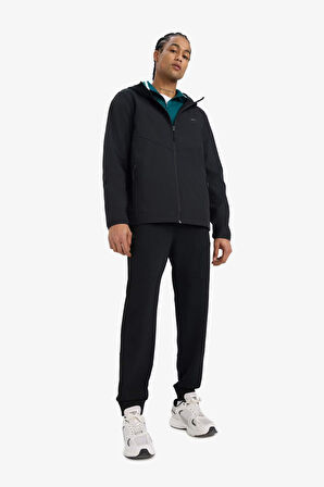 DeFactoFit Su İtici Regular Fit Kapüşonlu Fermuarlı Softshell Yağmurluk