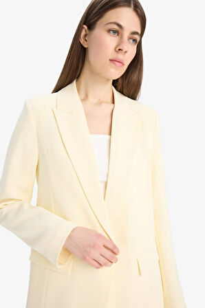 Oversize Geniş Kalıp Krep Blazer Ceket