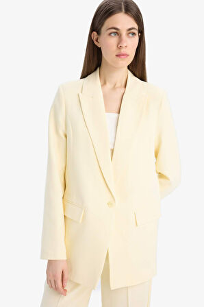Oversize Geniş Kalıp Krep Blazer Ceket