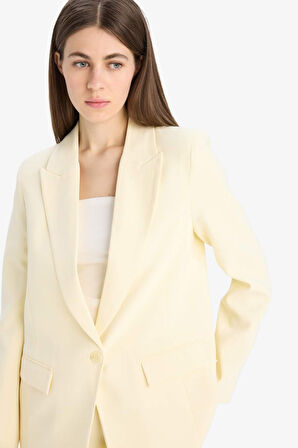 Oversize Geniş Kalıp Krep Blazer Ceket