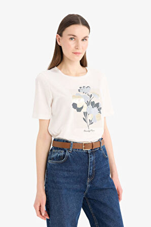 Traditional Relax Fit Bisiklet Yaka Kısa Kollu Tişört