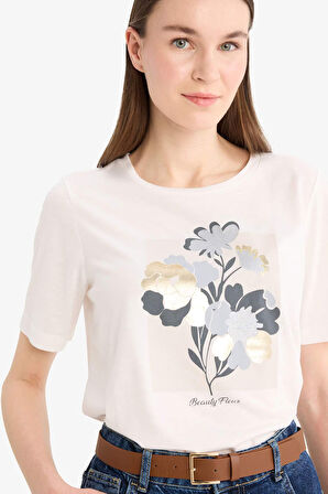 Traditional Relax Fit Bisiklet Yaka Kısa Kollu Tişört