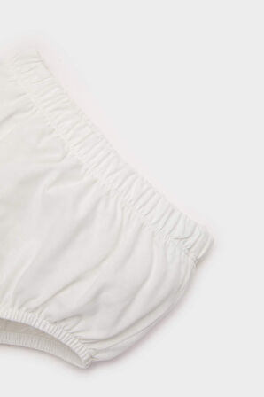 DeFacto Kız Bebek 2'li Takım Hayvan Desenli Fitilli Kaşkorse Kısa Kollu Elbise Külot E8176A525SMER105