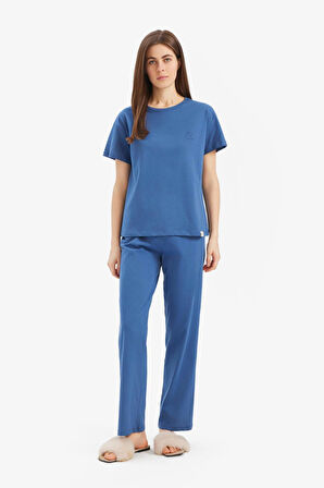 Pijama Takımı Kısa Kollu Üst Esnek Belli Alt-Fall in Love