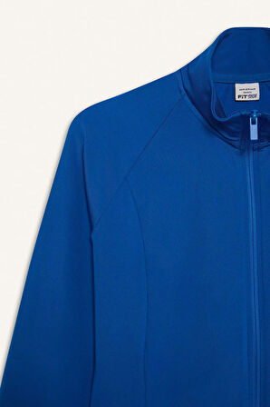 DeFactoFit Fitted Dik Yaka Sporcu Fermuarlı Sweatshirt Hırka E7755AX25SPBE457