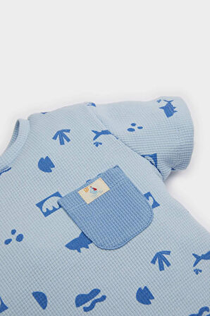 DeFacto Erkek Bebek 2'li Takım Baskılı Kısa Kollu Tişört Jean Pantolon E7937A525SMBE343