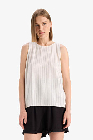 Yüksek Bel Krinkıl Kumaş Şort