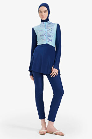 Regular Fit Hızlı Kuruyan Baskılı 5'li Burkini Takım