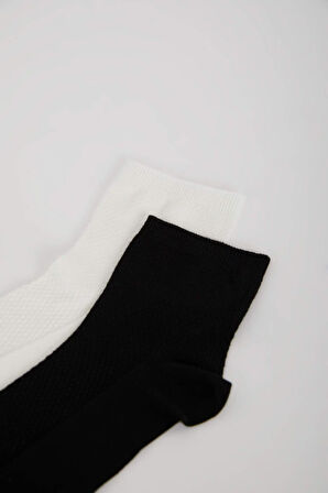 DeFacto Kadın Dikişsiz Rahat Lastikli Ultra Soft 2'li Bambu Soket Çorap E8643AXNSKR1