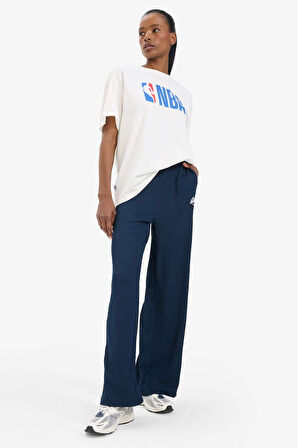 DeFactoFit NBA Los Angeles Lakers Wide Leg Cepli Geniş Paça Standart Boy Krinkıl Kumaş Sporcu Pantolon E3621AX25SMNV94