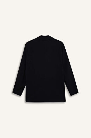 Oversize Geniş Kalıp Basic Düz Blazer Ceket