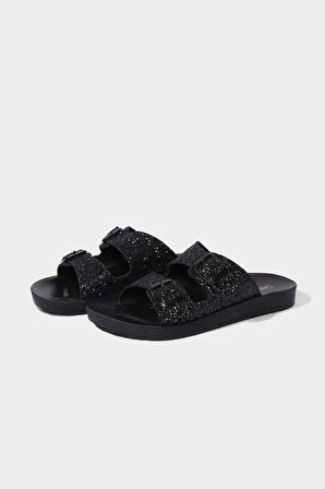 DeFacto Kadın Yüksek Taban Suni Deri Terlik C7239AX25SMBK23