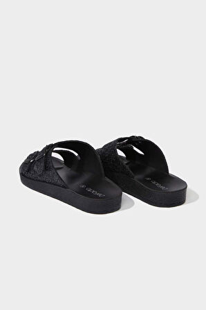 DeFacto Kadın Yüksek Taban Suni Deri Terlik C7239AX25SMBK23