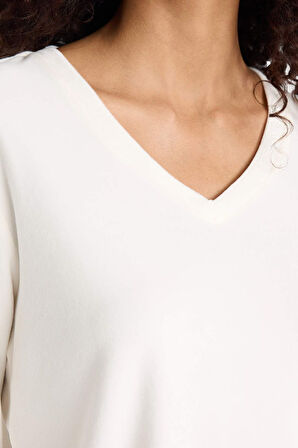 Regular Fit Uzun Kollu 2'li Velur Takım Fall in Love