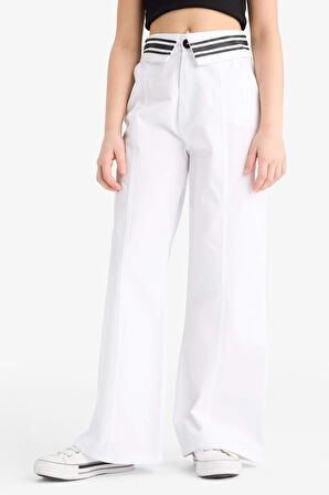 Kız Çocuk Wide Leg Geniş Paça Pamuklu Pantolon
