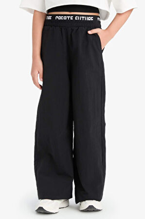 Kız Çocuk Wide Leg Geniş Paça Pamuklu Pantolon