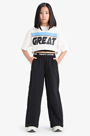 Kız Çocuk Wide Leg Geniş Paça Pamuklu Pantolon