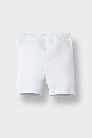 Kız Bebek 2'li Takım Gökkuşağı Baskılı Fitilli Kaşkorse Kısa Kollu Çıtçıtlı Body Beli Lastikli Şort