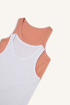 DeFacto Erkek Çocuk Desenli 2'li Atlet E6865A825SPWT34