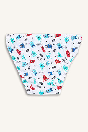 Erkek Çocuk Canavar Baskılı 3'lü Slip Külot