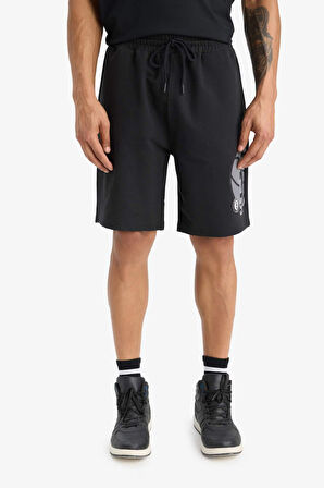 DeFactoFit NBA Brooklyn Nets Standart Fit Kısa Paça Şort