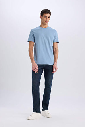 DeFacto New Regular Fit Bisiklet Yaka Basic Düz %100 Pamuk Kısa Kollu Tişört V7699AZ25SPBE299
