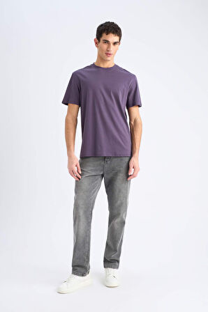 DeFacto New Regular Fit Bisiklet Yaka Basic Düz %100 Pamuk Kısa Kollu Tişört V7699AZ25SPPR187