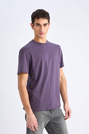 DeFacto New Regular Fit Bisiklet Yaka Basic Düz %100 Pamuk Kısa Kollu Tişört V7699AZ25SPPR187