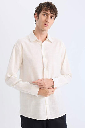 DeFacto Regular Fit Polo Yaka Uzun Kollu Gömlek D7394AX25SPER77