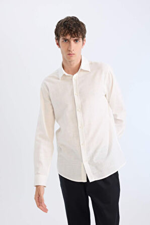 DeFacto Regular Fit Polo Yaka Uzun Kollu Gömlek D7394AX25SPER77