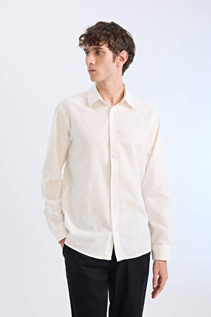 DeFacto Regular Fit Polo Yaka Uzun Kollu Gömlek D7394AX25SPER77