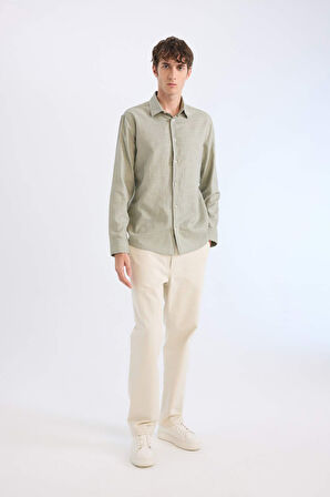 DeFacto Regular Fit Polo Yaka Uzun Kollu Gömlek D7394AX25SPKH499