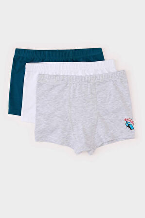 Erkek Çocuk Futbol Baskılı 3'lü Boxer
