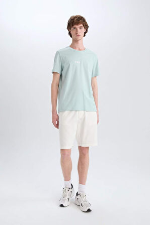 %100 Pamuk Regular Fit Bermuda Şort