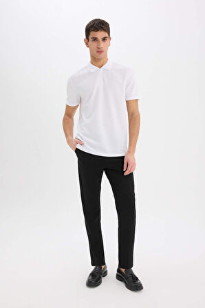 DeFacto Regular Fit Polo Yaka Fermuarlı Kısa Kollu Tişört E4233AX25SMWT32