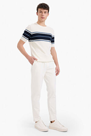 DeFacto Jogger Pantolon Basic Düz Beli Bağcıklı Cepli Düz Paça C6022AX25SPER77