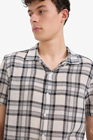 Regular Fit Polo Yaka Yazlık Pamuklu Kısa Kollu Gömlek