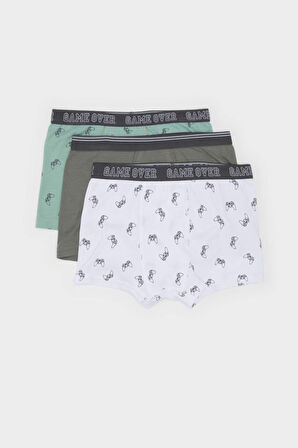 Erkek Çocuk Baskılı 3'lü Boxer
