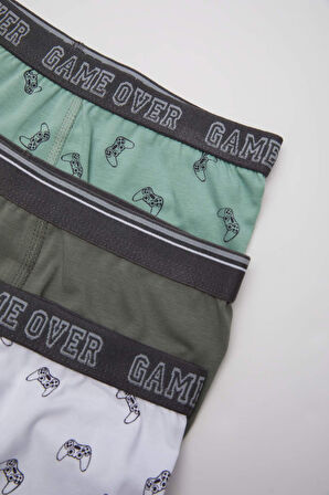 Erkek Çocuk Baskılı 3'lü Boxer