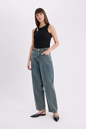 DeFacto Slim Fit Dar Kesim Bisiklet Yaka Fitilli Kaşkorse Siyah Atlet A3422AX25SPBK81