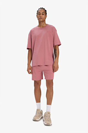 DeFactoFit Oversize Geniş Kalıp Bisiklet Yaka Baskılı Sporcu Kısa Kollu Tişört E2582AX25SMBR226