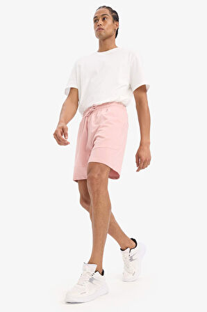 DeFactoFit Standart Fit Sporcu Beli Bağcıklı Cepli Şort