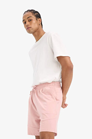 DeFactoFit Standart Fit Sporcu Beli Bağcıklı Cepli Şort