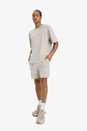 DeFactoFit Standart Fit Sporcu Beli Bağcıklı Cepli Şort