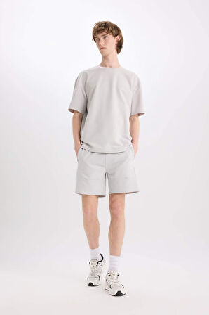 DeFacto Slim Fit Dar Kesim Dar Paça Basic Düz Şort B8674AX25SPGR184
