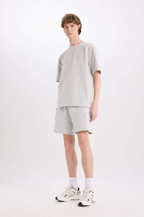 DeFacto Slim Fit Dar Kesim Dar Paça Basic Düz Şort B8674AX25SPGR184