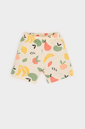 DeFacto Erkek Bebek Pijama Takımı Meyve Desenli Kısa Kollu Penye Üst Şort E1181A525HSBG168